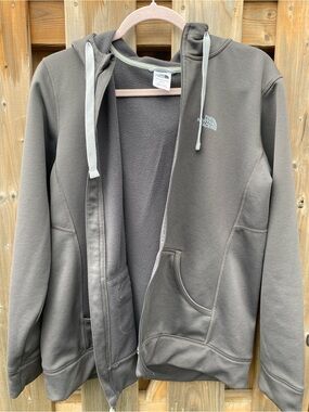 The North Face Olive Green Hooded Trench Coat